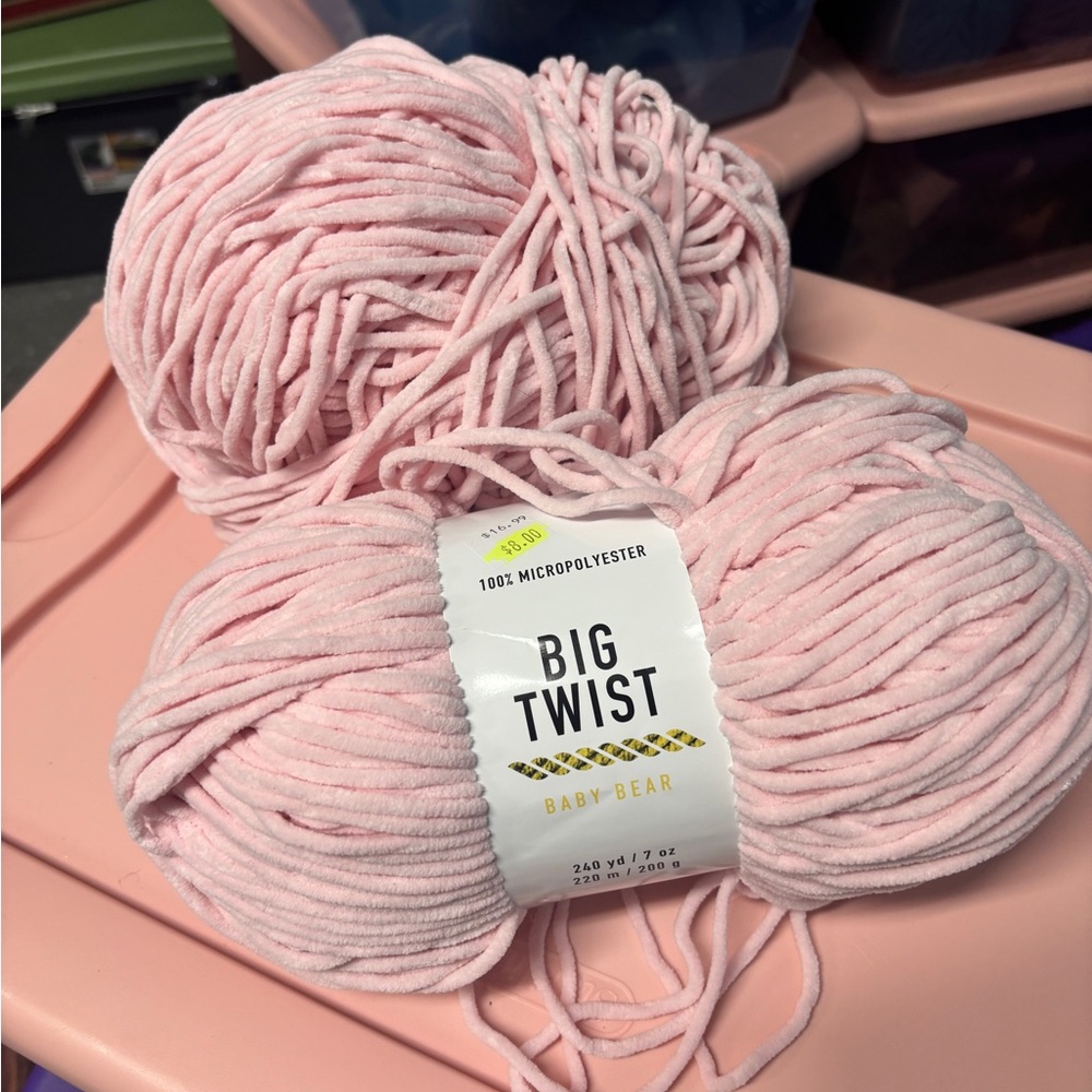 Big Twist Baby Bear Yarn Strawberry Smoothie